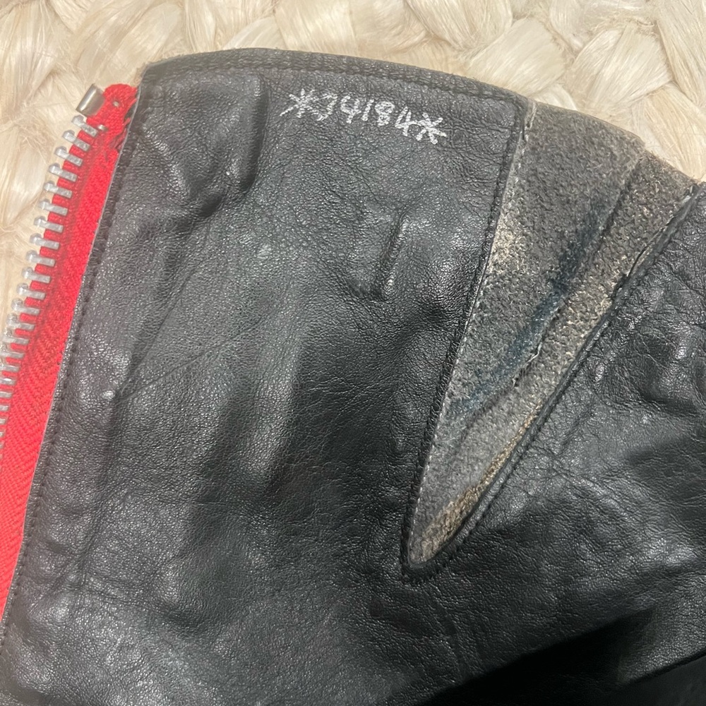 Golden Goose Tall Black Boots Red Zipper - Picture 2 of 12
